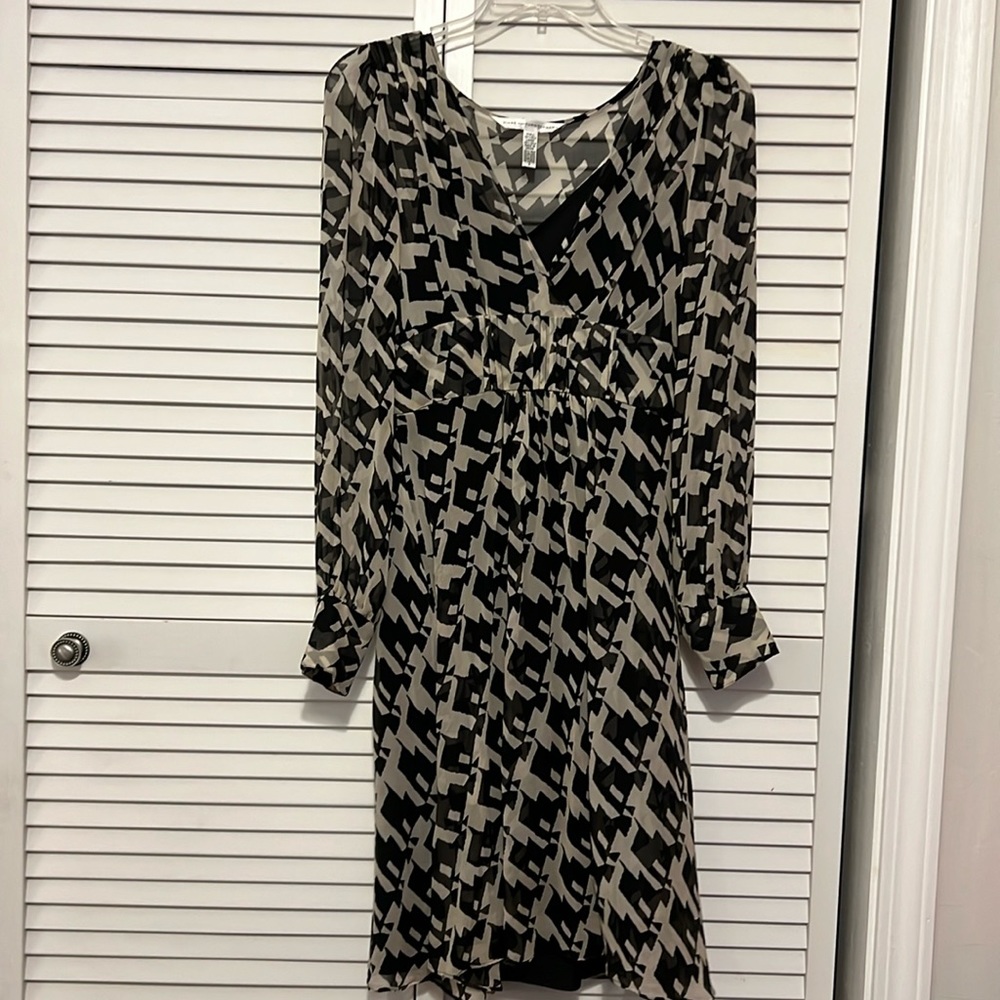 Diane von furstenberg dress, size 2 with slip dress